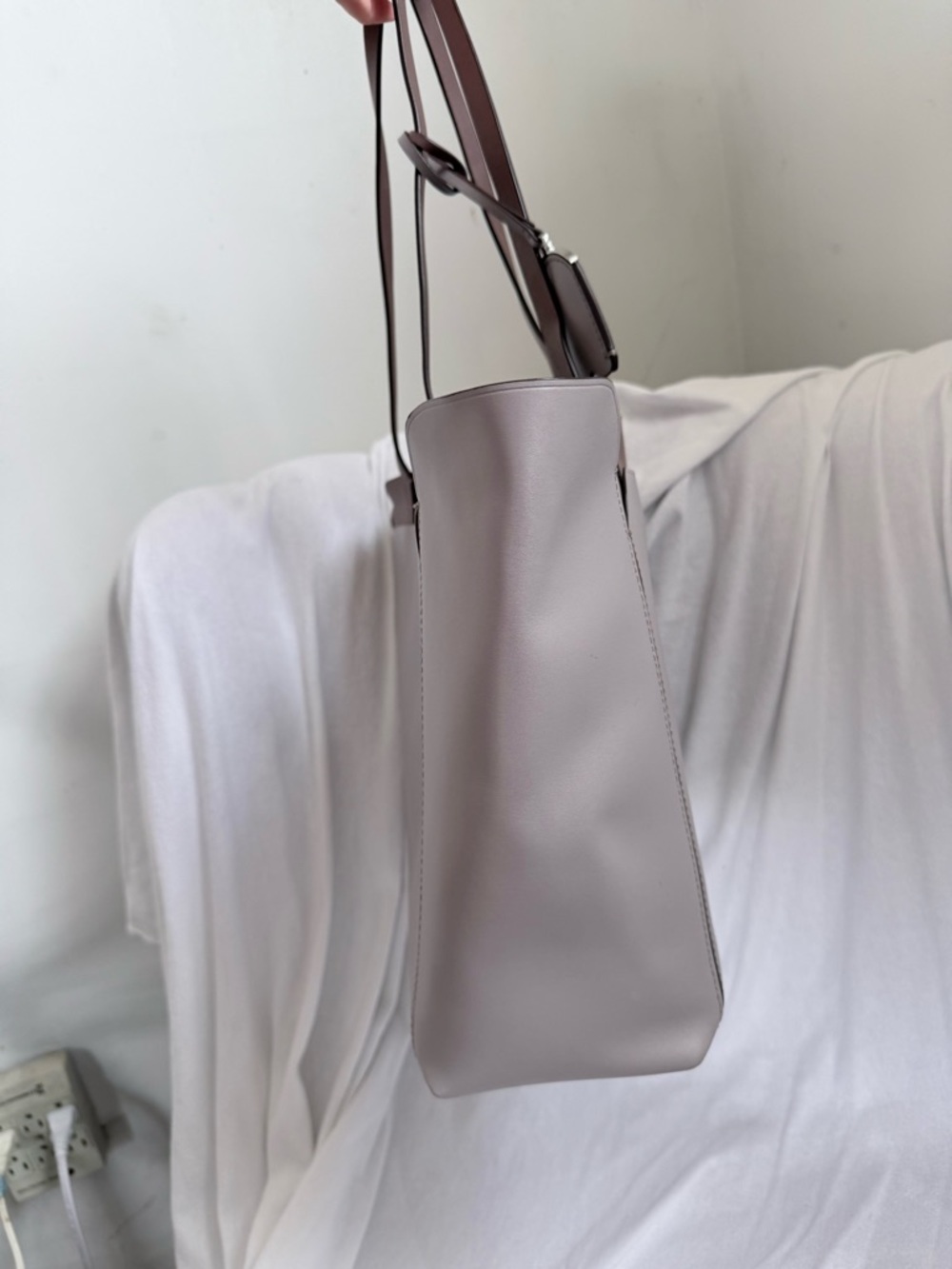 kate spade Two-Tone Taupe and Brown Leather Tote - Picture 10 of 10